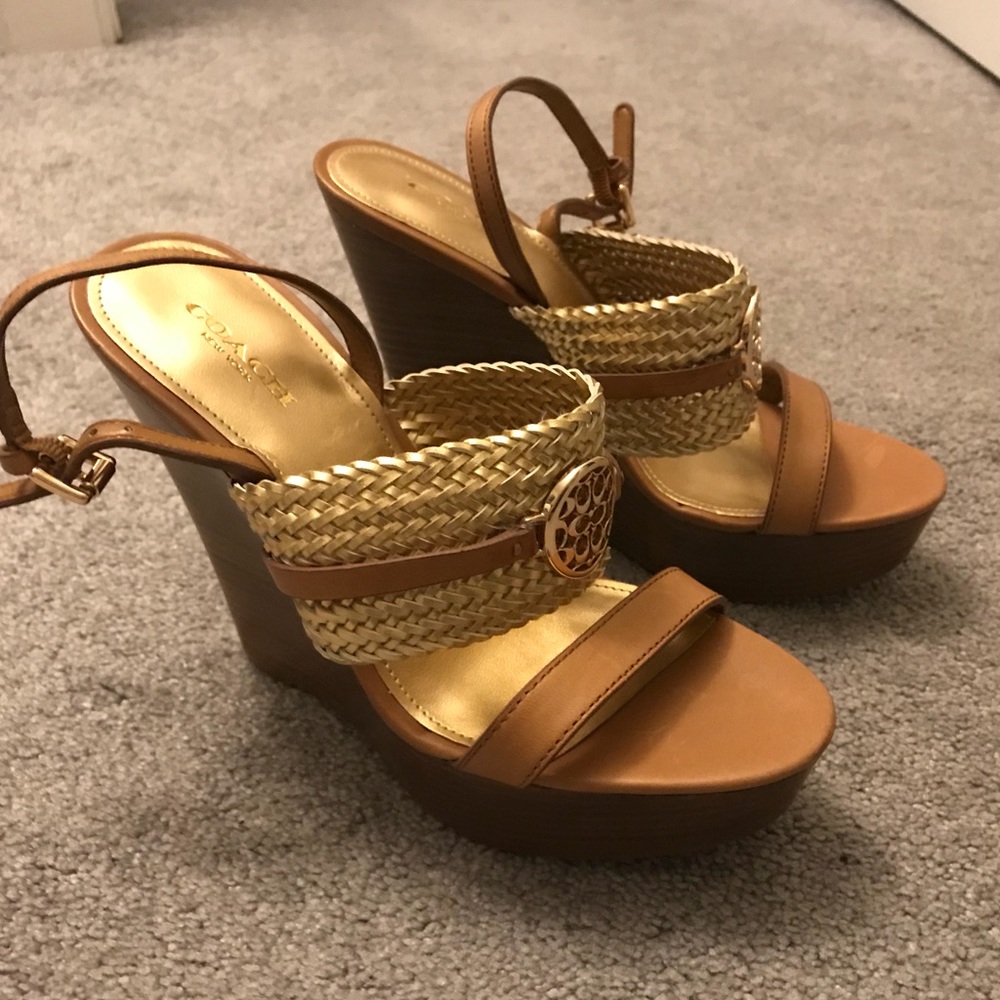 Coach Wedge Sandals New